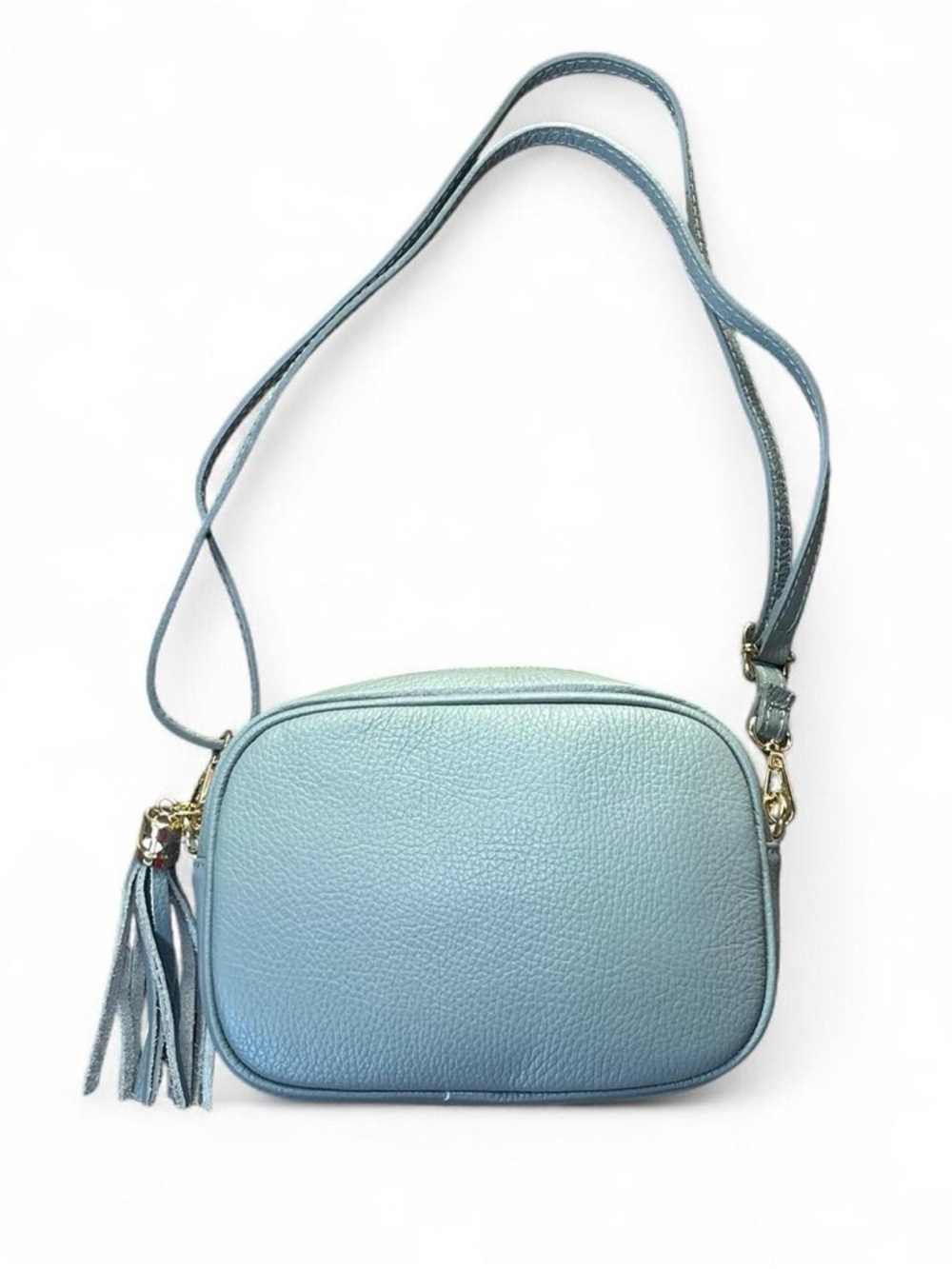 Gray purse with tassel